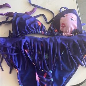 Disney Pocahontas two piece swimsuit, size medium
